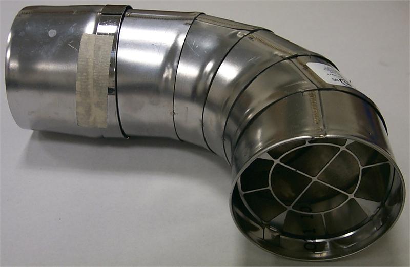 9314TERM Heat Fab SAFT Vent 90 Degree Elbow w/ Termination Screen