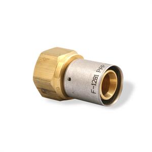 Uponor MLC Press Fitting Brass Female Threaded Adapter, 1" MLC Tubing x 1" NPT: D4571010