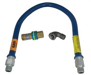 Dormont 1/2" x 36" Commercial Gas Flex w. Quick Disconnect - Blue