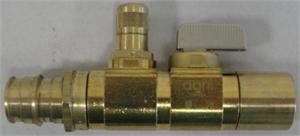 Uponor Ball and Balancing Valve, R20 Thread x 3/4" Copper Adapter: A5902075