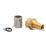 Uponor MLC Press Fitting Brass Sweat Adapter, 1/2