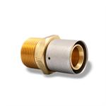 Uponor MLC Press Fitting Brass Male Threaded Adapter, 5/8