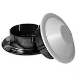 Uponor Concealed Domed Cover Plate, Black: Q70601BL
